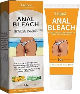 Anal Bleach Cream, Advanced Formula with Kojic Acid, Niacinamide, Arbutin and Vitamin C, Intimate Areas and Body - 50ml