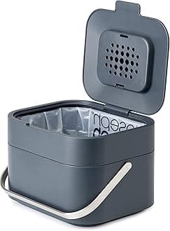 Joseph Joseph (Joseph Joseph) Garbage Bin with Lid Stack Compost Bin for Food Waste 4L Deodorizing Graphite Grey [Authentic Product] 30016