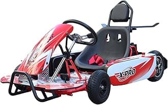 X-PRO 350w*2 Brushless Electric Go Kart Rambler 700W Racing Drifting Kids Go Karts (Red)