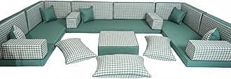arabicsofa Middle Eastern Moroccan Majlis Seating – U Shaped Arabic Floor Cushion for Living Room – Sectional Sofa Set