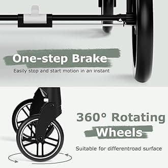 INFANS 2 in 1 Baby Stroller, High Landscape Infant Stroller & Reversible Bassinet Pram, Foldable Pushchair with Adjustable Canopy, Storage Basket, Cup Holder, Suspension Wheels (Black)