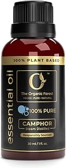 100% Plant Based Camphor Oil for Bath – Pure & Organic Kapoor Oil for Skin Care, Pain Relief, Massage & Aromatherapy – Best for Soothing, Cooling & Decongestion