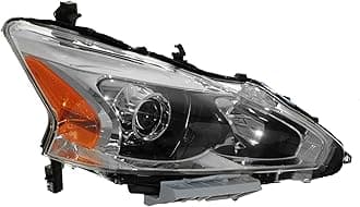 TRQ Right Headlight Assembly Passenger Side Compatible with 13-15 Nissan Altima NI2503208