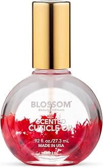 Blossom Cuticle Oil for Nails, Hydrating, Moisturizing, Scented Nail Oil Cuticle Care, Infused with Real Flowers, Made in USA, 0.92 fl. oz, Raspberry