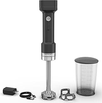 Go Cordless Hand Blender - battery included, KHBRV71, Black Matte