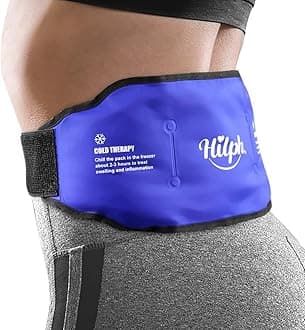 Hilph Ice Pack for Back Pain Relief, Reusable Lower Back Gel Wrap Hot Cold Compression Therapy Lumbar Ice Pack for Back Injuries, Sciatic Nerve, Herniated or Degenerative Disc, Tailbone Pain-Blue