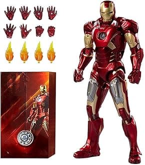 URSUL Collectible Action Figure Metal Painting 20 Joints Movable - 10th Anniversary (7 inches) (Mark 7)