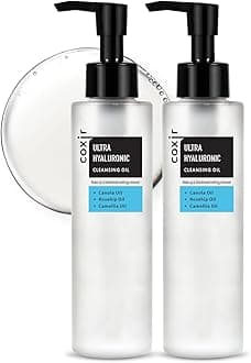 ULTRA HYALURONIC CLEANSING OIL l Korean Facial Cleanser, Blackhead Makeup Removal with Hyaluronic Acid, Cruelty Free, Hydrating, Smoothing, Calming, Moisturizing [5.07 Fl.oz(pack of 2)]