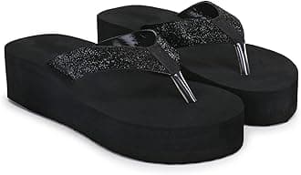 Doctor WalkFlip Flop for Women | Soft Comfortable | Breathable | Fashionable | Stylish | Trendy | Super soft | Lightweight | Anti-Slip Sole | Indoor & Outdoor | (DW-021) (Black)