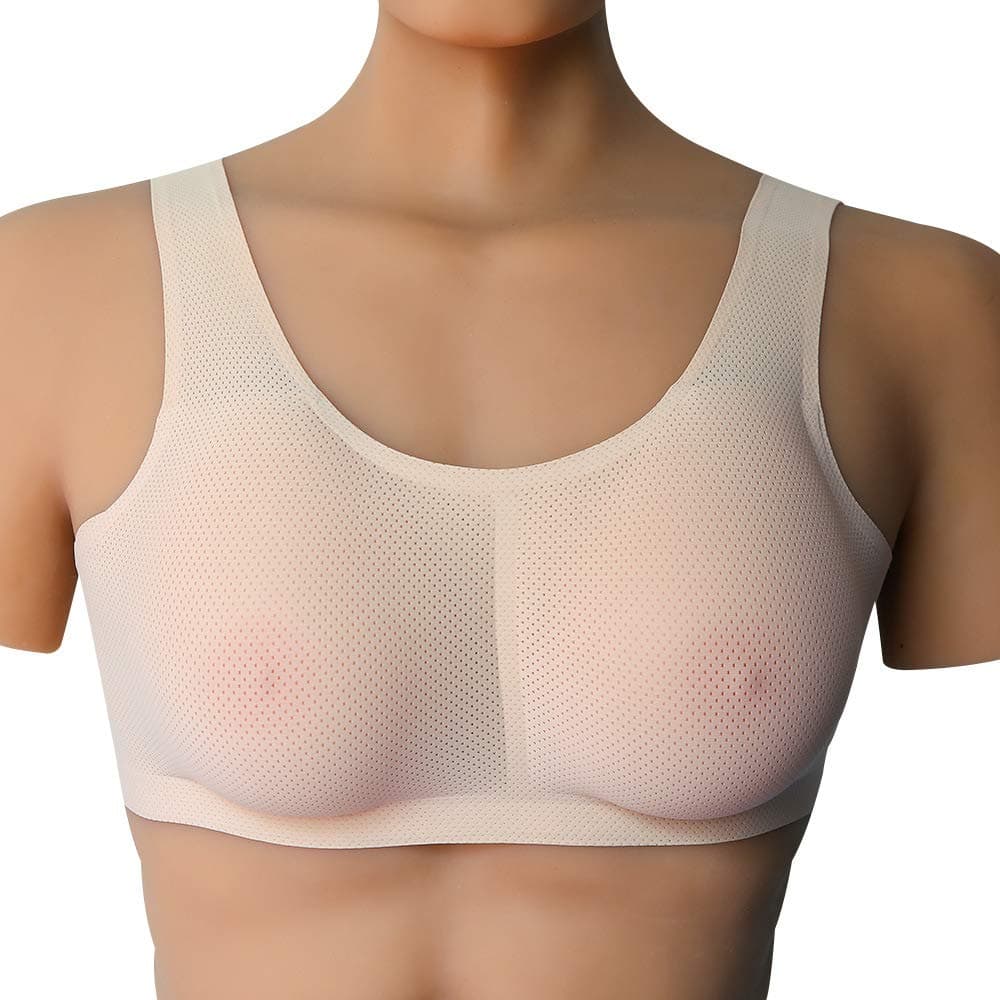 2-in-1 Silicone Breast Inserts Forms Waterdrop Fake Breast Mastectomy Bras Prosthetic Set