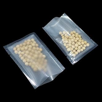 100pcs 10x15cm (3.9x5.9inch) Vacuum Sealer Bags for Food Storage Sous Vide Cooking Nylon Clear Poly Plastic Packaging Bags Heat Seal Vacuum Embossed Bags 4.72mil Thick