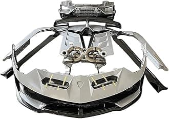 laiyonggr SVJ Semi Dry Carbon Fiber Body Kit Compatible For Lamborghini LP700-4 LP720 LP750 Aventador Front And Rear Bumpers Side Skirt Cover(Hardtop dry carbon)