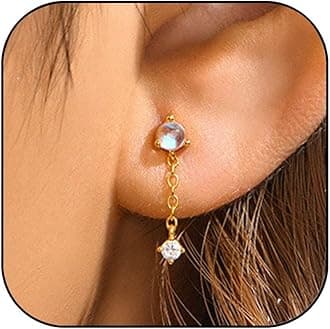 Helix Dangle Earring for Women Helix Piercing Jewelry Flat Back Earrings Hypoallergenic Cartilage Earring Forward Helix Earrings Jewelry