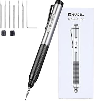 HARDELL Engraver Pen, Engraving Pen USB Rechargable with Premium Bits, Cordless Engraving Tool Portable, Micro DIY Engraving Tool Kit for Glass Stone Wood Metal Plastic Jewelry
