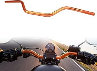 7/8" 22mm motorcycle Mid Handlebars, Motorcycle Handlebar Handle Bars Universal for All Motorcycle which the clamp 7/8" 22mm-Orange