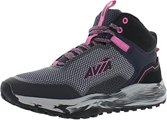 AviaGrit Sport Women s Hiking Boots, Mid Top Ankle Trail Shoes for All Weather, Dark Grey/Dark Pink/Medium Grey, 7 UK