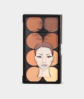 Flawless Finish with 3D Contour Powder Makeup Palette - Multiple Contouring Options, Easy Blending, Long-lasting formula, Sculpt &Highlighting, Professional finish (Medium Dark)