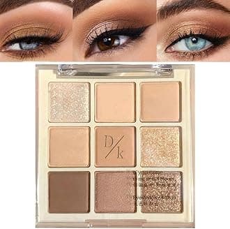 Eyeshadow Palette Makeup- 9 Colors Eyeshadow Palette Matte Shimmer Korean Natural Eye Shadow palettes Highly Pigmented Naturing-Looking Long Lasting (17#)