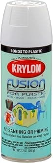 Krylon K02320007 Fusion For Plastic Aerosol Spray Paint, 12-Ounce, Gloss White - K02320001