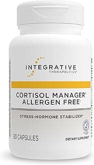 Integrative Therapeutics Cortisol Manager Allergen Free - Adrenal Health Support Supplement for Healthy Stress Response* - Vegan, Non-Dairy & Gluten-Free - 90 Capsules (45 Servings)