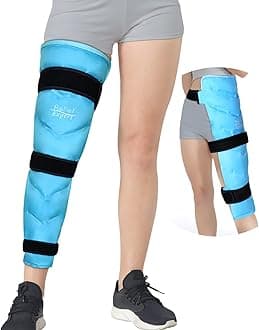 Relief Expert Large Leg Ice Pack Wrap – Reusable Gel Cold Pack for Leg, Knee, Thigh & Hip with 3 Adjustable Straps, Cold Compress Wrap for Muscle Recovery & Soothing Support After Workout