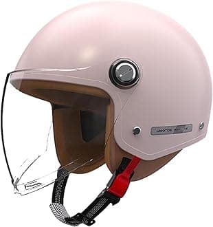 Retro Vespa Helmet with Visor Adult 3/4 Open Face Motorcycle Half Helmet DOT Approved Vintage Scooter Helmets Light Quick Buckle ATV Helmet for Moped Cruiser Chopper