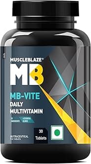 MB-Vite Daily Multivitamin (30 Tablets) | With 51 Ingredients & 6 Blends, Vitamins & Minerals, Prebiotic & Probiotics, Amino Acid Blends | For Energy, Stamina & Recovery