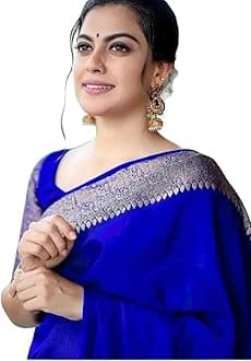 Women's Pure Banarasi Style Kanjivaram Silk Saree With Blouse Piece For Wedding (Yatri)
