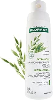 Klorane Ultra Gentle Dry Shampoo with Oat+ - Gentle Formula - Instantly Revives Hair and Eliminates Odor, Dirt, and Oils - Hypoallergenic & Vegan - Paraben & Sulfate-Free