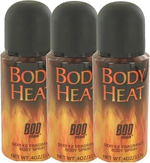 Bod Man Body Heat Sexy X2 Fragrance Body Spray 4 oz Men (Pack of 3)
