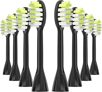 One Series Replacement Toothbrush Heads Pisonicleara Compatible with sonicare Philips One Series BH1022/03 HY1100/02 HY1102 (8-pc) Battery Brush, Mango Snow White Travel Refill (one-Black)
