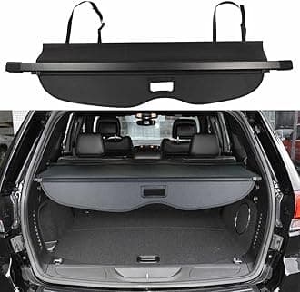 Cargo Cover for Jeep Grand Cherokee Accessories with Back Curtain 2011-2020 2021 Rear Trunk Shade Cover（Not fit for 2021 Winter-2022 Grand Cherokee L ）