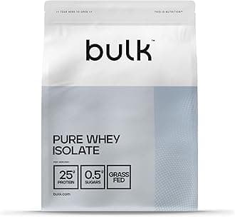 Bulk Pure Whey Isolate 90 | Banana | 25g Protein per Serving | Ultra-Filtered Whey Isolate | Low Sugar | Low Fat | Fast Absorption | Supports Muscle Maintenance | 2.5kg | High Protein Shake