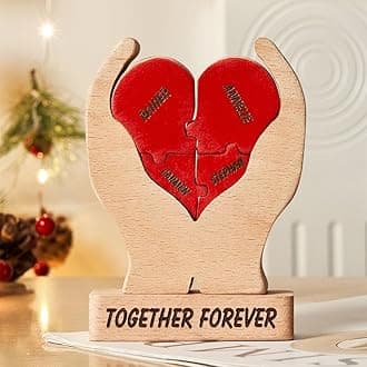 VEELU Custom Photo Building Brick Personalized Photo Puzzle Heart Shaped Customized for Adults