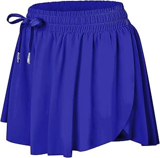 Wsirmet Flowy Shorts for Women Butterfly Shorts 2 in 1 Athletic Workout Gym Biker Running Shorts with Pockets