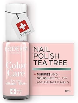Swiss-Made Antifungal Nail Polish – Pink | Breathable Treatment with Tea Tree, Silicon & Biotin | Strengthens, Repairs & Conceals Yellow, Brittle & Damaged Nails | Podiatrist-Developed