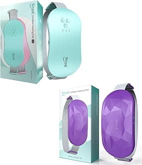 Slimpal Period Heating Pad for Cramps Aqua and Purple, FSA HSA Eligible Approved