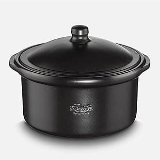 REGAS Spanish Clay Pot Cocotte, Traditional Ceramic Pot (3600ml - 25cm #9201, BLACK)