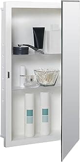 Zenith Products Prism Beveled Medicine Cabinet, Steel, Mirrored