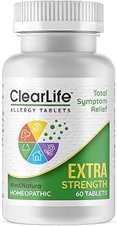 ClearLife Outdoor & Indoor Allergy Support - Extra Strength - Long-Lasting - Daily-Use - Non-Drowsy - Travel-Friendly - 60 Count