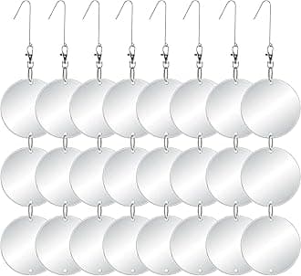 Upgraded Bird Repellent Discs Set - Large 24PCS Pack- Highly Reflective Double-Sided Bird Repellent Scare Disks, Better Bird Deterrent Product to Keep All Birds Away Like Woodand Pigeon