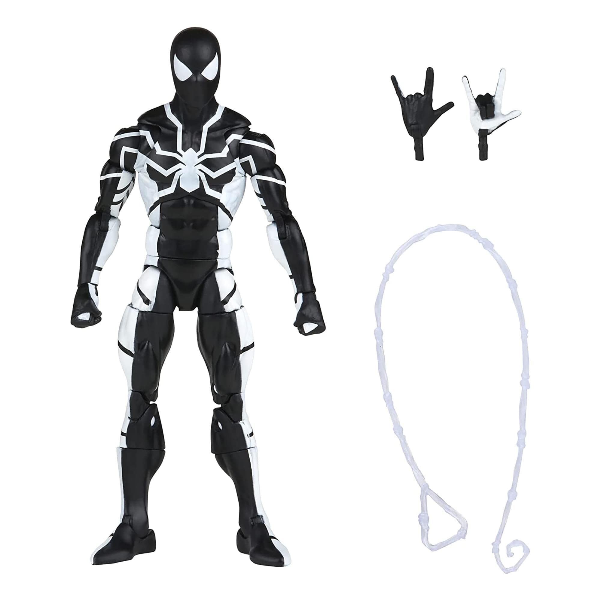 Marvel Hasbro Legends Series Spider-Man 15-cm Future Foundation Spider-Man (Stealth Suit) Action Figure Toy, Includes 4 Accessories, Multicolor,F3454