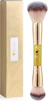 DUcare Dual-Ended Cream + Powder Brush,2-in-1 Foundation Makeup Brush For Creating A Gorgeous, Airbrushed-looking Complexion, Vegan & Cruelty-free