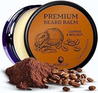 Beard Club Beard Balm for Men - Classic Barista (Coffee & Walnut) - Premium Beard Conditioner and Softener for Shaping and Styling, Prevents Itching and Flaking - Natural and Organic Beard Shaper Wax
