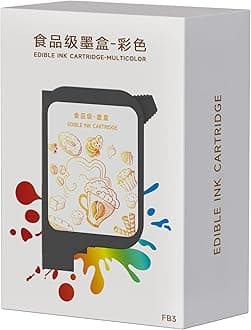 Color Coffee Printer Ink Cartridge Replacement for EB-FC1, Printing Colorful Patterned Coffee Latte Art on Cappuccino, Macarons, Cookies for Christmas Birthday, EB-FC1 Fancy Box (Color)