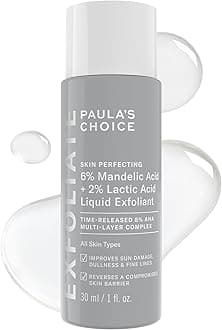 Paula’s Choice 6% Mandelic Acid + 2% Lactic Acid Exfoliant, Gentle Daily AHA Exfoliation for Discoloration, Bumpy Texture & Radiance, for Sensitive Skin, Fragrance-Free