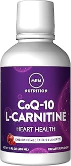 Nutrition CoQ-10 L-Carnitine Liquid | Cherry Pomegranate Flavored | Energy + Antioxidants | Naturally derived CoQ-10 | 32 Servings