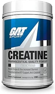 GAT SPORTCreatine Monohydrate Powder 1000 Grams, Strength, GLP1 Support, Brain Health, Anti-oxidant, Endurance, for Men & Women, 1 Kilo, Unflavored