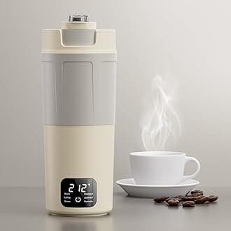 Dual Voltage Portable Electric Kettle Travel Hot Water for Tea,Coffee, 6 Temperature Controls and LCD Display, 304 Stainless Steel and Large Capacity 550ml, Auto Shut Off&Boil Dry Protection