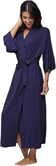 Women's Soft Robes Long Bath Robes Full Length Kimonos Sleepwear Dressing Gown,Solid Color